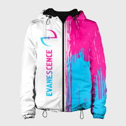 Женская куртка 3D Evanescence neon gradient style: по-вертикали