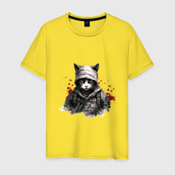 Кот в стиле Left 4 dead – Мужская футболка хлопок с принтом купить со скидкой в -20%