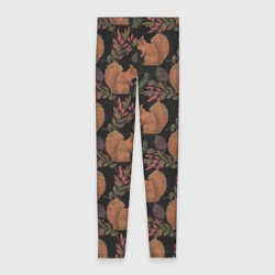 Леггинсы 3D Белка и барбарис