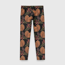 Детские леггинсы 3D Белка и барбарис