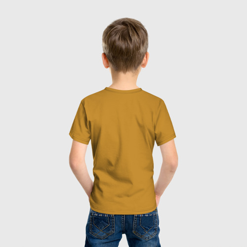Детская футболка хлопок с принтом Pantera cowboys from hell, вид сзади #2