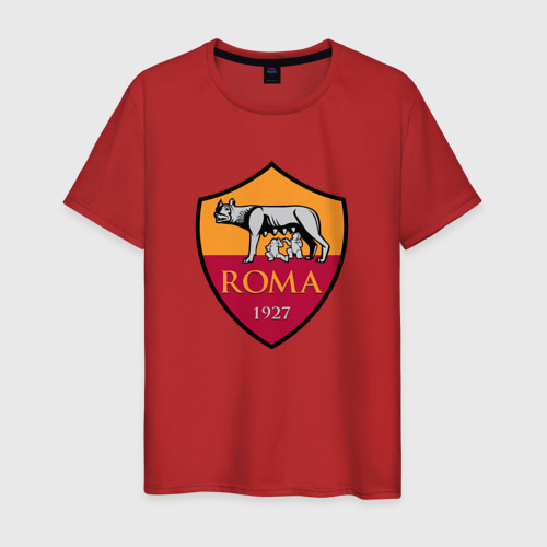 Мужская футболка хлопок Roma sport fc, цвет красный