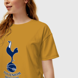 Женская футболка хлопок Oversize Tottenham Hotspur fc sport - фото 2