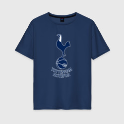 Женская футболка хлопок Oversize Tottenham Hotspur fc sport