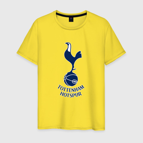 Мужская футболка хлопок Tottenham Hotspur fc sport, цвет желтый