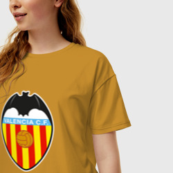 Женская футболка хлопок Oversize Valencia fc sport - фото 2