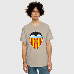 Мужская футболка хлопок Oversize Valencia fc sport - фото 2