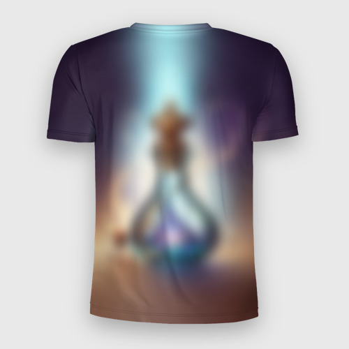 Мужская футболка 3D Slim с принтом Волшебный эликсир в стеклянной бутылке, вид сзади #1