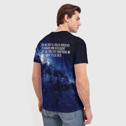 Мужская футболка 3D Вселенная Стивена Хокинга, цвет 3D печать - фото 4