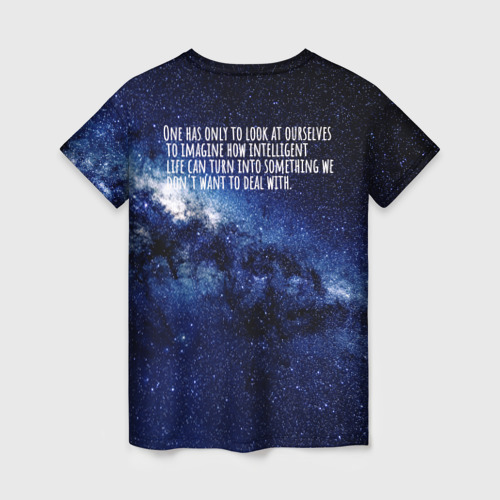 Женская футболка 3D с принтом Вселенная Стивена Хокинга, вид сзади #1
