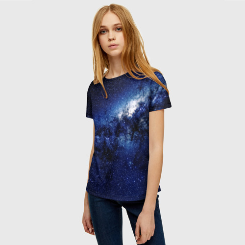 Женская футболка 3D с принтом Вселенная Стивена Хокинга, фото на моделе #1