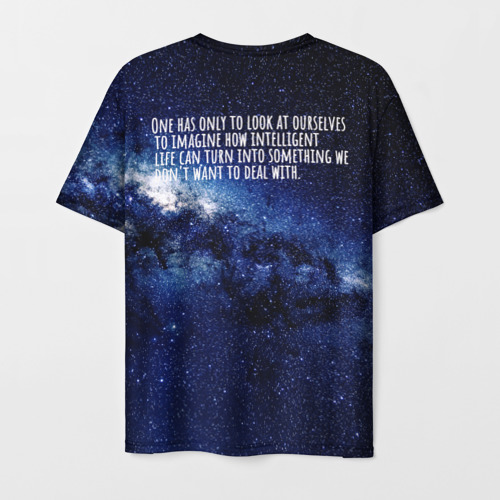 Мужская футболка 3D Вселенная Стивена Хокинга, цвет 3D печать - фото 2