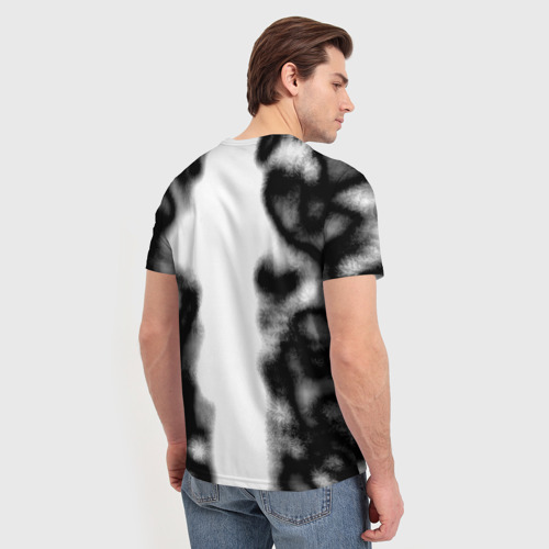Мужская футболка 3D с принтом Скандинавский узор душа, вид сзади #2
