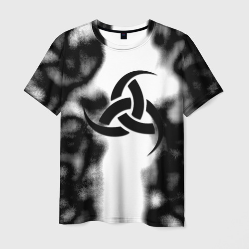 Мужская футболка 3D с принтом Скандинавский узор душа, вид спереди #2