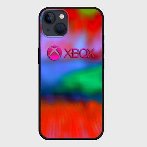 Чехол для iPhone 14 Plus с принтом Xbox game studio neon, вид спереди #2
