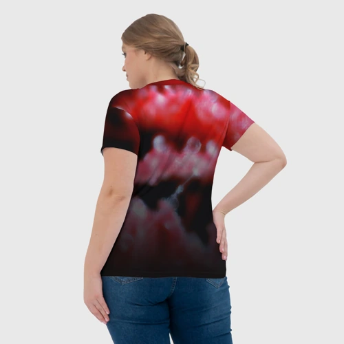 Женская футболка 3D с принтом Патриот ссср, вид сзади #2