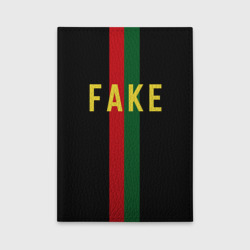 Обложка для автодокументов  Fake зелёная и красная полосы 
