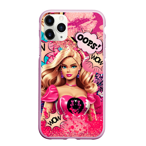 Чехол для iPhone 11 Pro матовый с принтом Барби в стиле поп арт, вид спереди #2