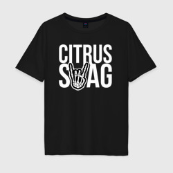 Citrus Swag – Мужская футболка хлопок Oversize с принтом купить со скидкой в -16%