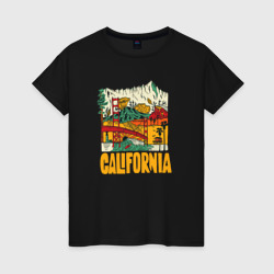 Женская футболка хлопок California mountains