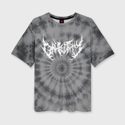 Женская футболка oversize 3D Ghostmane tye dye