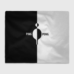 Плед 3D Ping-Pong черно-белое