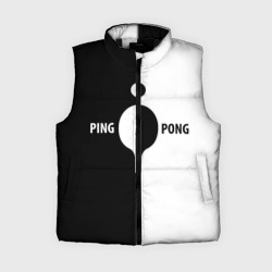 Женский жилет утепленный 3D Ping-Pong черно-белое
