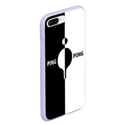 Чехол для iPhone 7Plus/8 Plus матовый Ping-Pong черно-белое - фото 2