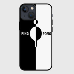 Чехол для iPhone 13 mini Ping-Pong черно-белое