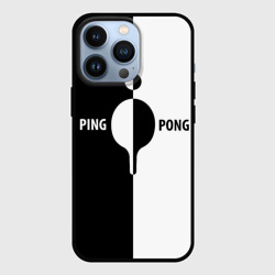 Чехол для iPhone 13 Pro Ping-Pong черно-белое