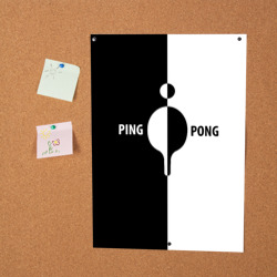 Постер Ping-Pong черно-белое - фото 2