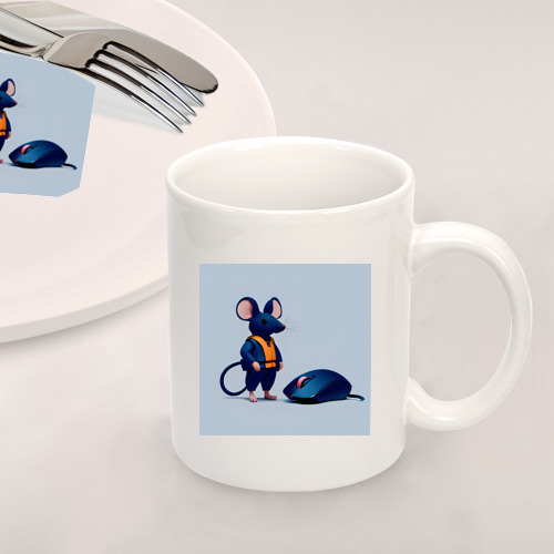 Набор: тарелка + кружка Компьютерная мышка - фото 2