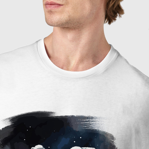 Мужская футболка хлопок с принтом Космические футболисты, фото #4