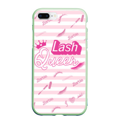 Чехол для iPhone 7Plus/8 Plus матовый Lash queen - pink Barbie pattern 