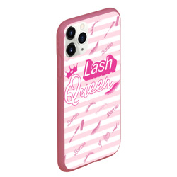 Чехол для iPhone 11 Pro Max матовый Lash queen - pink Barbie pattern  - фото 2