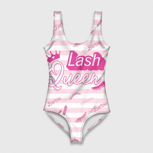 Женский купальник 3D Lash queen - pink Barbie pattern , цвет 3D печать