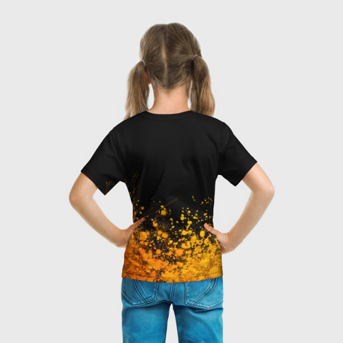 Детская футболка 3D Pokemon - gold gradient: символ сверху, цвет 3D печать - фото 6