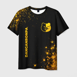Мужская футболка 3D Danganronpa - gold gradient: надпись, символ