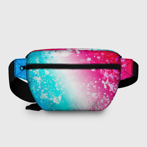 Поясная сумка 3D с принтом Beastars neon gradient style, вид сзади #1