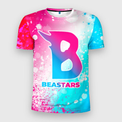 Мужская футболка 3D Slim Beastars neon gradient style