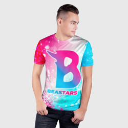 Мужская футболка 3D Slim Beastars neon gradient style - фото 2