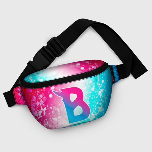 Поясная сумка 3D с принтом Beastars neon gradient style, фото #5