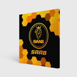 Холст квадратный Saab - gold gradient