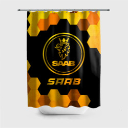 Штора 3D для ванной Saab - gold gradient