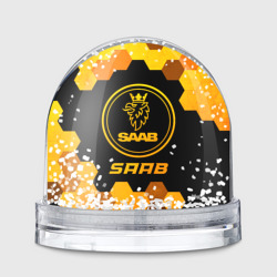 Игрушка Снежный шар Saab - gold gradient