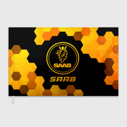 Флаг 3D Saab - gold gradient