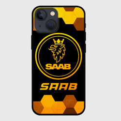 Чехол для iPhone 13 mini Saab - gold gradient