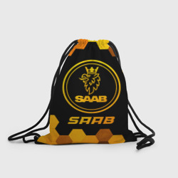 Рюкзак-мешок 3D Saab - gold gradient