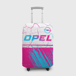 Чехол для чемодана 3D Opel neon gradient style: символ сверху