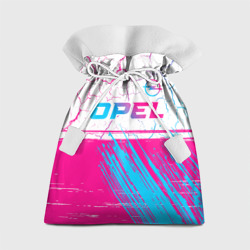 Подарочный 3D мешок Opel neon gradient style: символ сверху